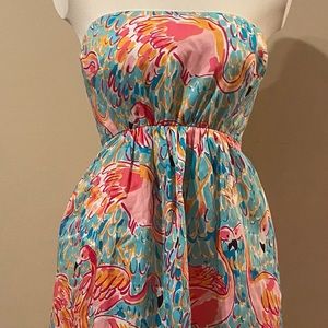 Lilly Pulitzer Wyatt Pull and Peel size 2 Flamingo Dress